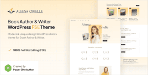 Download Aleesa - Book Author & Writer Gutenverse WP Theme GPL WordPress Plugin