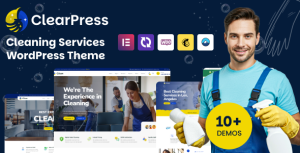 Download ClearPress - Cleaning Services WordPress Theme GPL WordPress Plugin