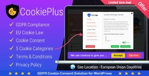 Download Cookie Plus GDPR - Cookies Consent Solution for WordPress