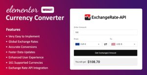 Download Currency Converter Widget for Elementor GPL WordPress Plugin
