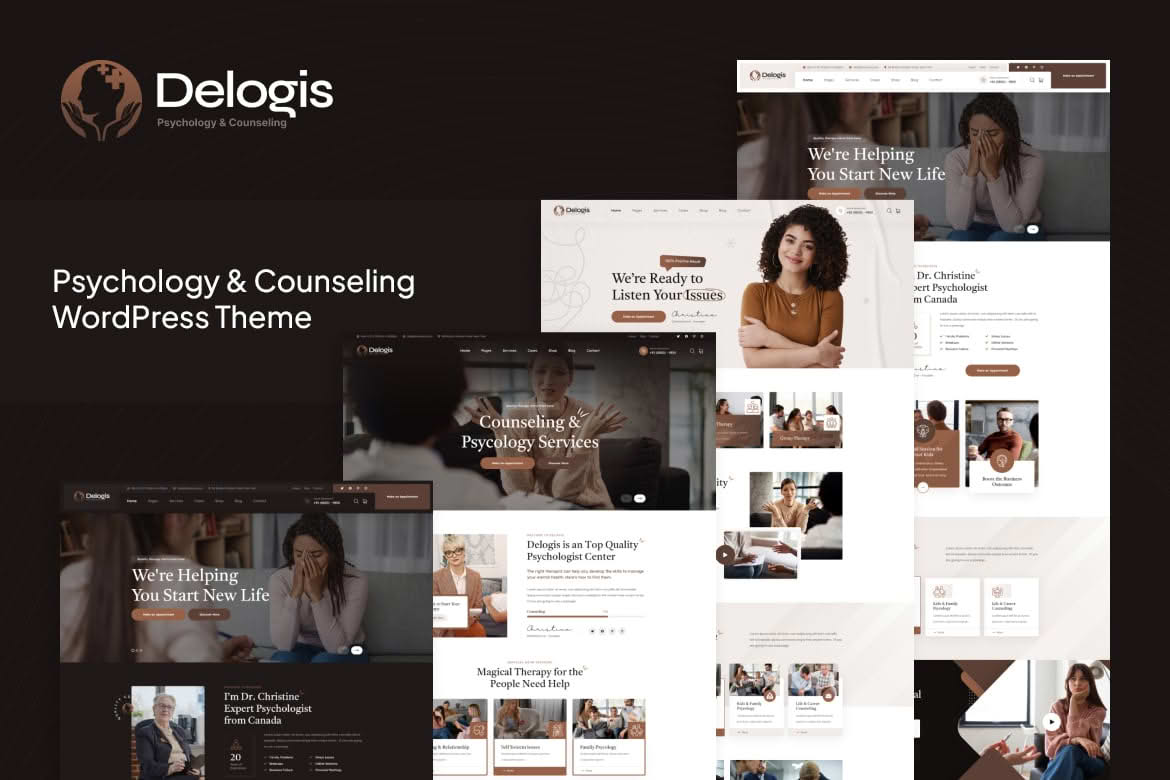 Download Delogis - Psychology & Counseling WordPress Theme GPL WordPress Plugin