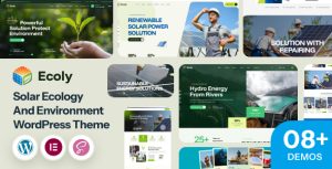 Download Ecoly - Solar Ecology & Environment WordPress Theme GPL WordPress Plugin