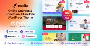 Download Education WordPress Theme For University & Online Course - Acadia