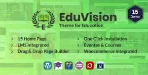 Download Eduvision - Online Course Multipurpose Education WordPress Theme