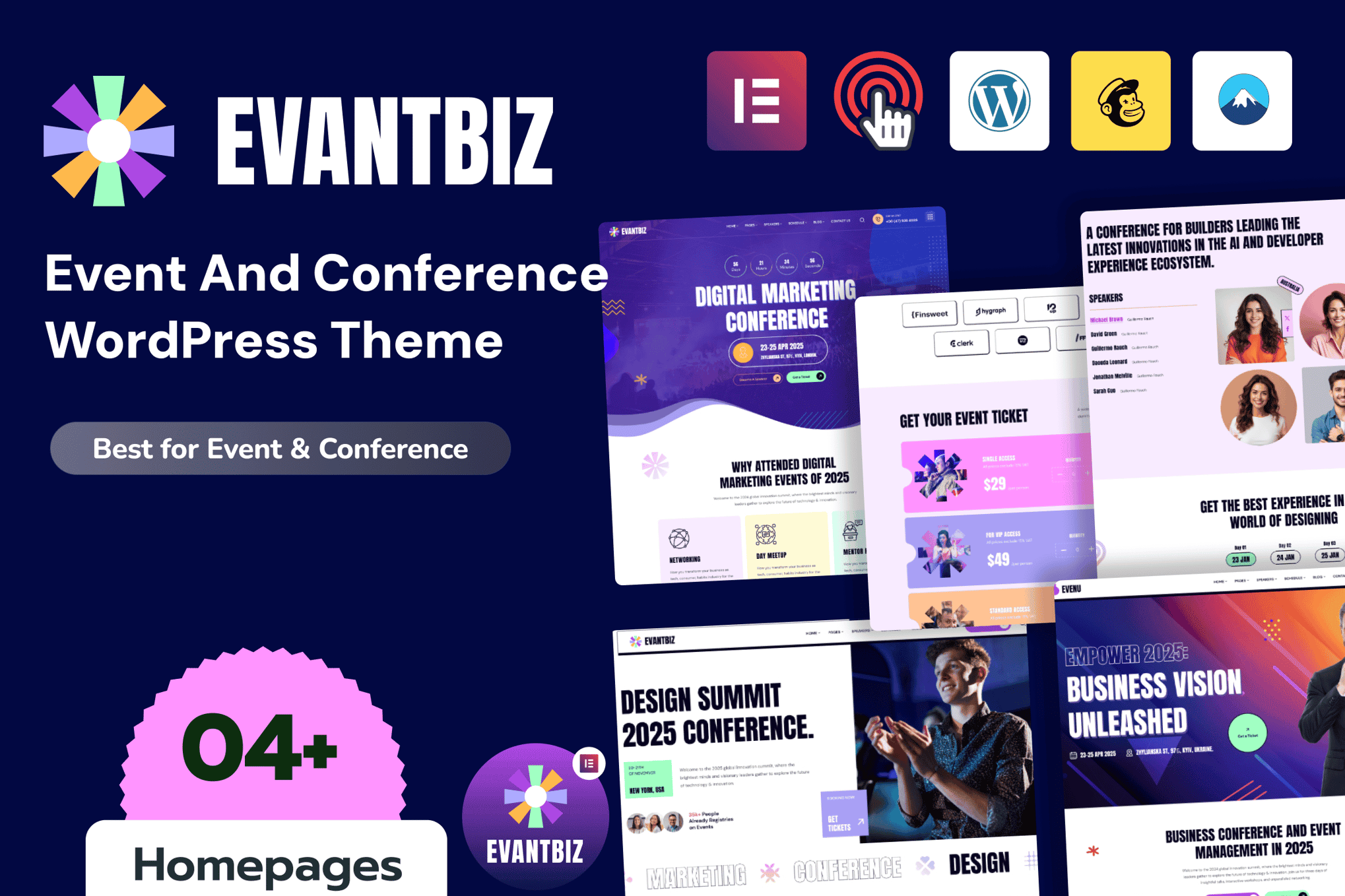 Download Evantbiz - Conference & Events WordPress Theme GPL WordPress Plugin