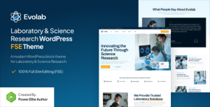 Download Evolab - Laboratory & Science Research Gutenverse FSE WordPress Block Theme GPL WordPress Plugin
