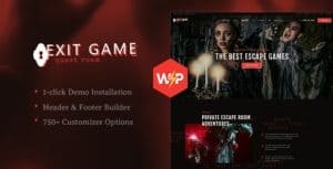 Download Exit Game | Real-Life Secret Escape Room WordPress Theme