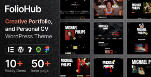 Download FolioHub - Personal Portfolio WordPress Theme GPL WordPress Plugin