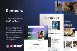 Download Gentech - IT Solutions & Startup WordPress Theme GPL WordPress Plugin