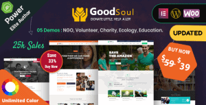 Download GoodSoul - Charity & Fundraising WordPress Theme
