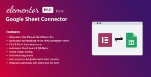 Download Google Sheet Connector For Elementor Forms GPL WordPress Plugin