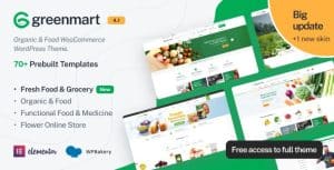 Download GreenMart - Organic & Food WooCommerce WordPress Theme