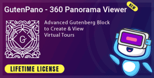 Download GutenPano - 360 Panorama Viewer for Gutenberg GPL WordPress Plugin