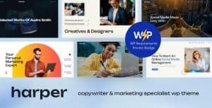 Download Harper -  Copywriter & Marketing Specialist WordPress Theme