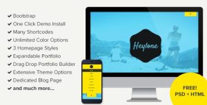 Download Heylone - One Page Parallax WordPress Theme