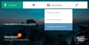 Download Horizon - Menu Bar Plugin for WordPress