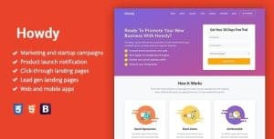 Download Howdy - Multipurpose High-Converting Landing Page WordPress Theme