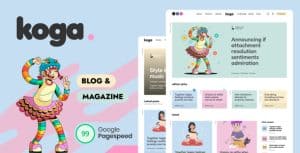 Download Koga - Blog & Magazine WordPress Theme GPL WordPress Plugin
