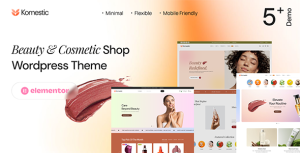 Download Komestic - Beauty & Cosmetics Shop WordPress Theme GPL WordPress Plugin