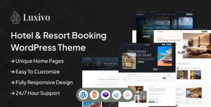 Download Luxivo - Hotel & Resort Booking WordPress Theme GPL WordPress Plugin