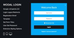 Download Modal Login Register Forgotten WordPress Plugin