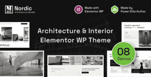 Download Nordic - Architecture & Interior Design WP Theme GPL WordPress Plugin