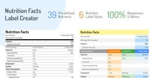 Download Nutrition Facts Label Creator for WPBakery