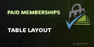 Download Paid Memberships Pro - Table Layout Plugin Pages