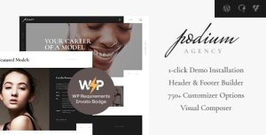 Download Podium | Fashion Model Agency WordPress Theme