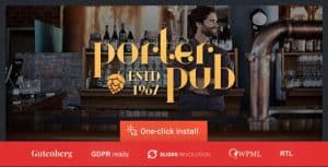 Download Porter Pub - Restaurant & Bar WordPress Theme