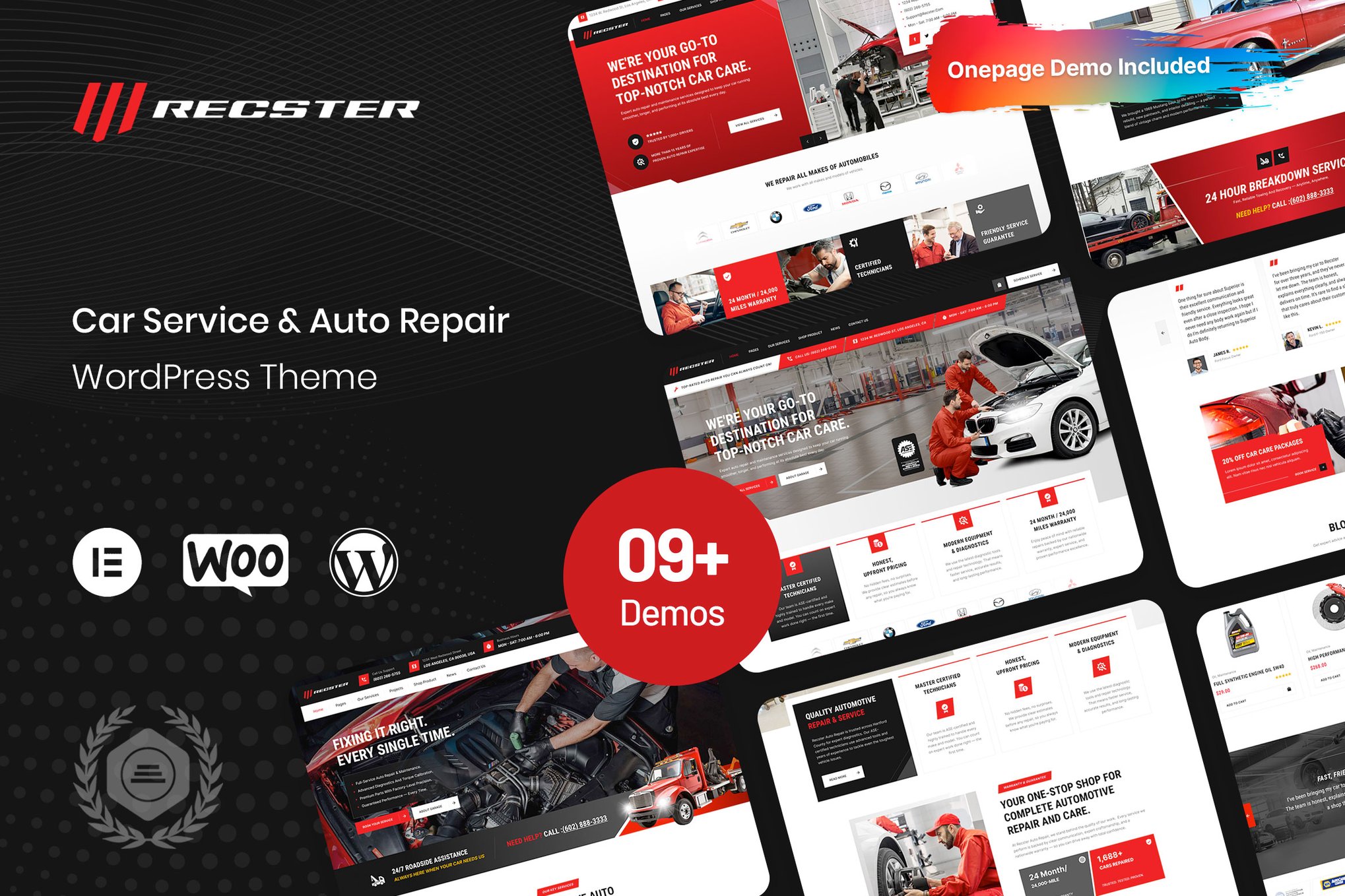 Download Recster - Car Service & Auto Repair Theme GPL WordPress Plugin