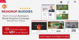 Download Reddrop Buddies - Multi-Concept Activism & Blood Donation Campaign WordPress Theme