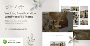 Download Robbie & Magie - Wedding Event Invitation FSE WordPress Theme