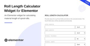 Download Roll Length Calculator Widget for Elementor GPL WordPress Plugin