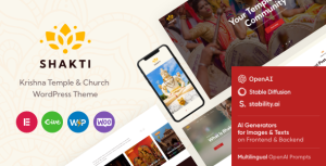 Shakti - Church & Religion Nonprofit Krishna WordPress Theme