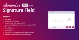Download Signature Field for Elementor form GPL WordPress Plugin