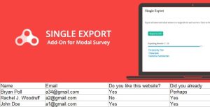 Download Single Export - Modal Survey Add-on