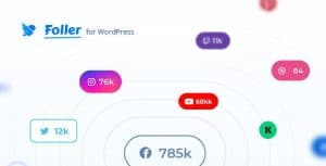 Download Social followers bar for WordPress - Foller