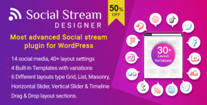 Download Social Stream Designer - Advanced WordPress Social media Feed Grid Gallery Plugin