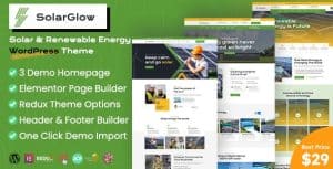 Download Solarglow -  Solar & Renewable Energy WordPress Theme