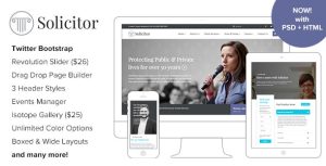 Download Solicitor Law Business Responsive WordPress Theme