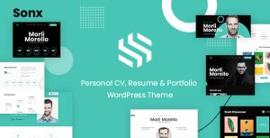 Download Sonx - Personal Resume and Portfolio WordPress Theme​ GPL WordPress Plugin