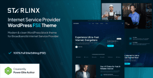Download Starlinx – Broadband & Internet Service Provider FSE WordPress Theme