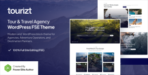Download Tourizt – Tour & Travel Agency Gutenverse FSE WordPress Block Theme GPL WordPress Plugin