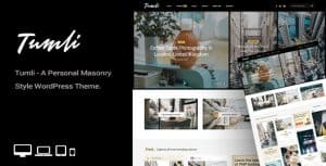 Download Tumli - A Personal Masonry Style WordPress Theme