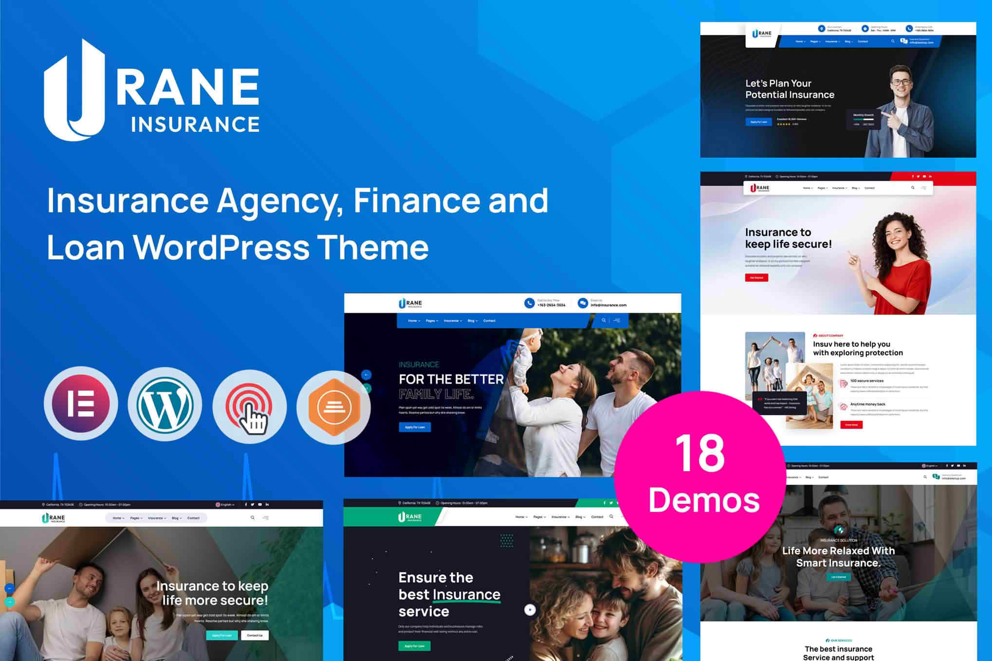 Download Urane - Insurance Agency & Finance WordPress Theme GPL WordPress Plugin