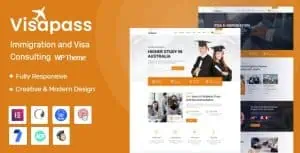 Download Visapass - Immigration Consulting WordPress Theme + RTL