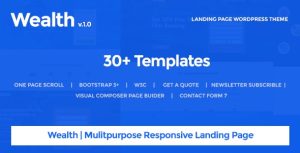 Download Wealth - Multi Purpose Landing Page WordPress Theme