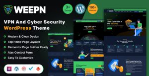 Weepn - VPN Technology & Cloud Services WordPress Theme