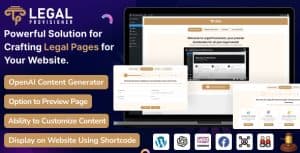 Download WordPress Legal Pages Generator Plugin with AI GPL WordPress Plugin